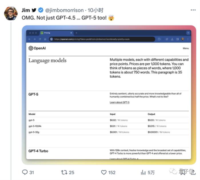 GPT-4.5大泄露，支持视频3D、价格狂涨6倍？奥特曼亲自回应